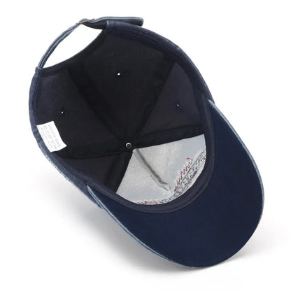 Shark Embroidery Baseball Cap – Unisex Cotton Snapback Hat