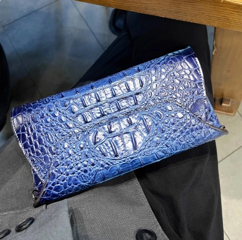 Crocodile Pattern Clutch Envelope Bag for Women