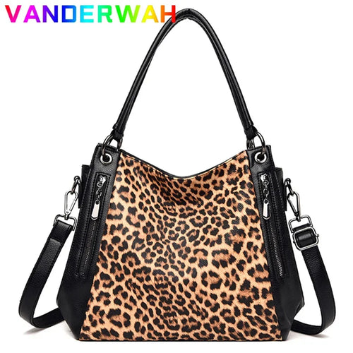 Women's Leopard Print Tote Bag – Luxury Shoulder & Crossbody