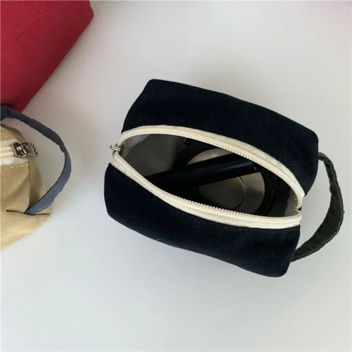Canvas Cosmetic Bag Travel Makeup Organizer Pouch