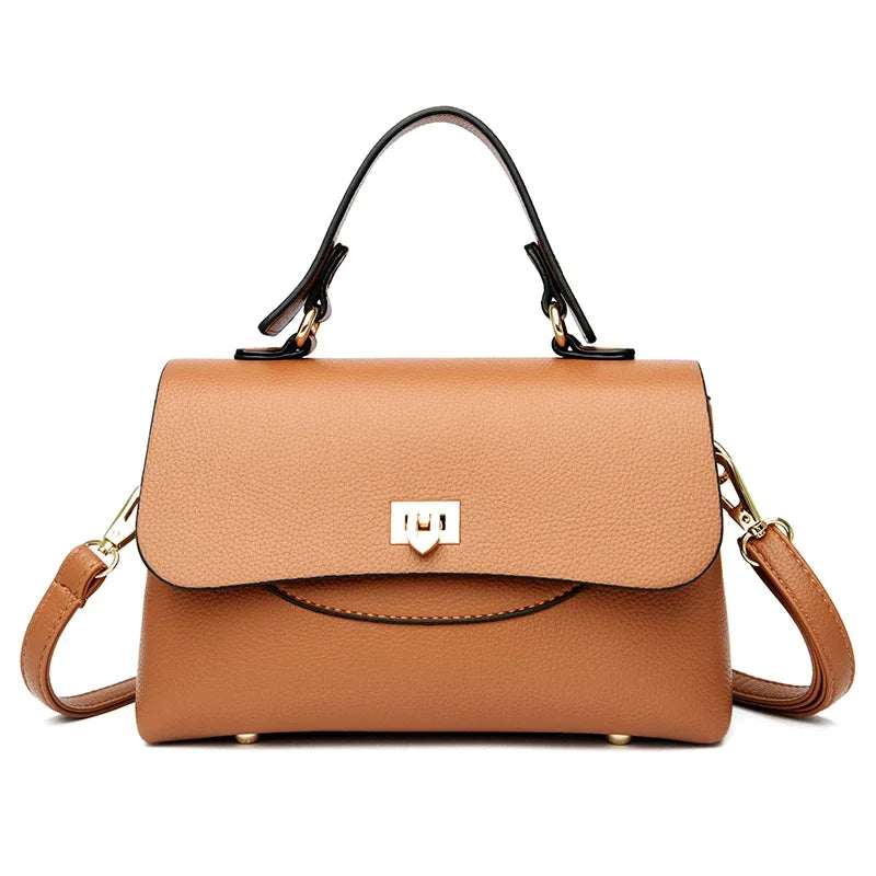 Women's Leather Crossbody Bag – Large Capacity Shoulder Handbag