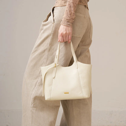 Genuine Cowhide Leather Tote Bag for Women – Pebbled Multi-Color