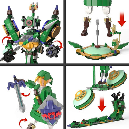 Legend of Zelda Link 3-in-1 Building Block Figure – 850 Pieces