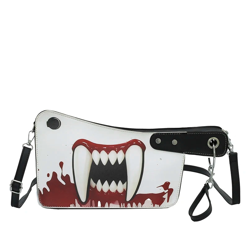 Halloween Knife Shape Shoulder Bag Women PU Leather Purse