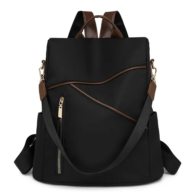 Anti-Theft Women's Nylon Backpack – Large Capacity Travel Shoulder Bag