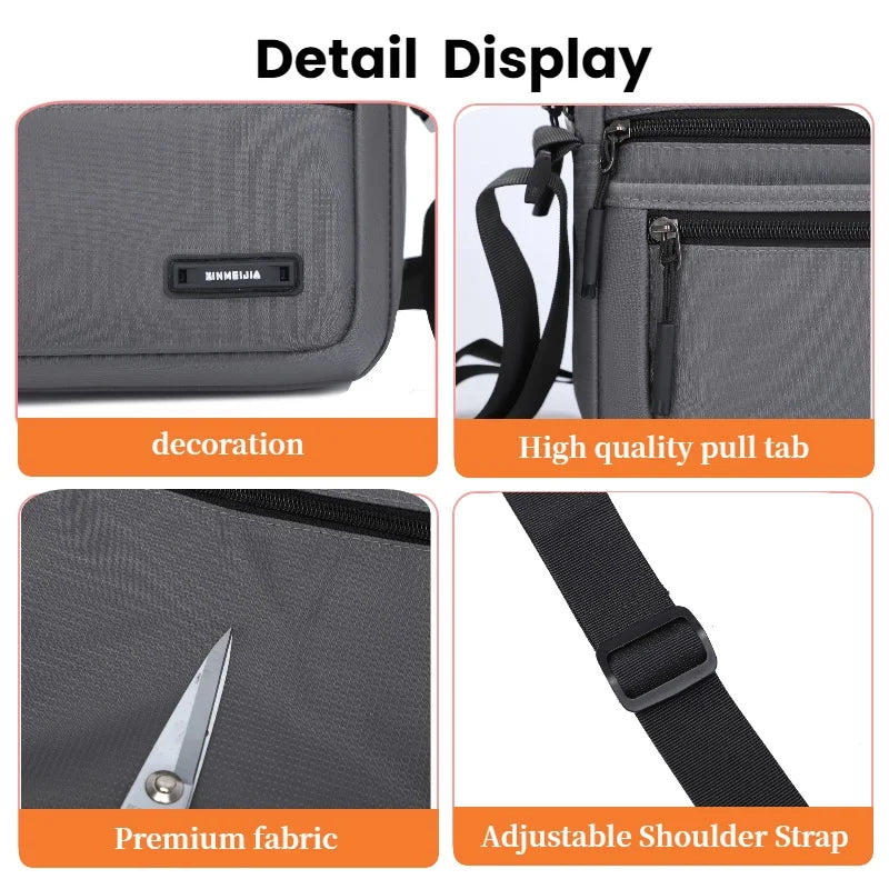 Men's Large Capacity Nylon Crossbody Shoulder Bag