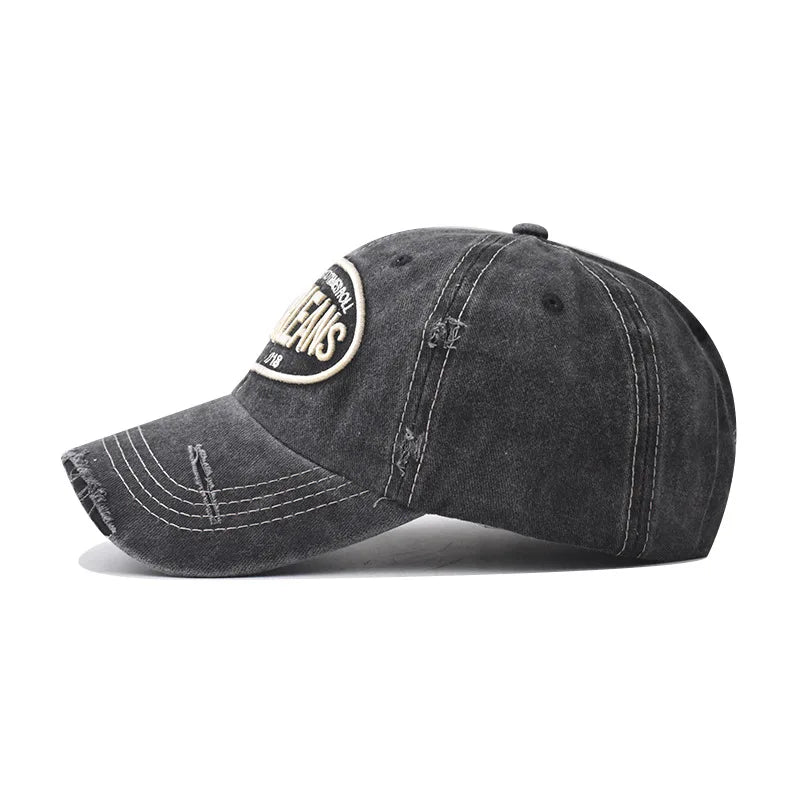 Vintage New Orleans Embroidered Baseball Cap – Unisex Distressed Snapback Hat