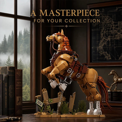 Horse Building Blocks Set – Wild Stallion MOC Animal Model