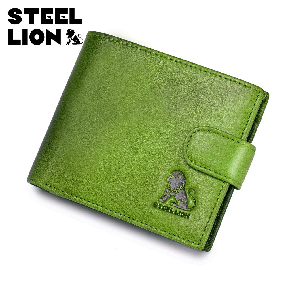 Steel Lion Men's RFID Blocking Genuine Leather Wallet