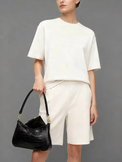 Crocodile Leather Shoulder Bag – Women's Luxury Underarm Handbag