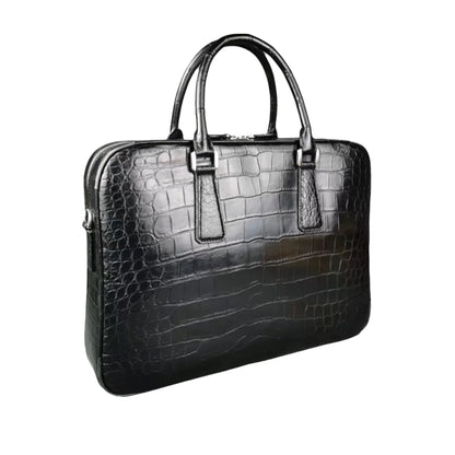 Crocodile Leather Men's Laptop Briefcase – Luxury Business Bag