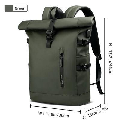 Expandable Waterproof Travel Backpack with 15.6" Laptop Compartment