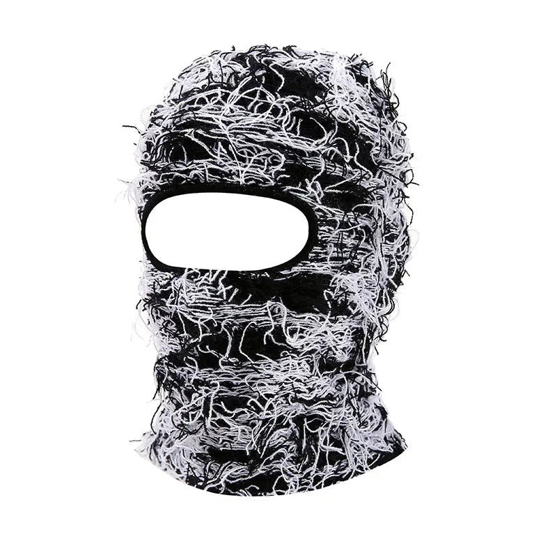 Balaclava Ski Mask – Distressed Knit Full Face Winter Hat