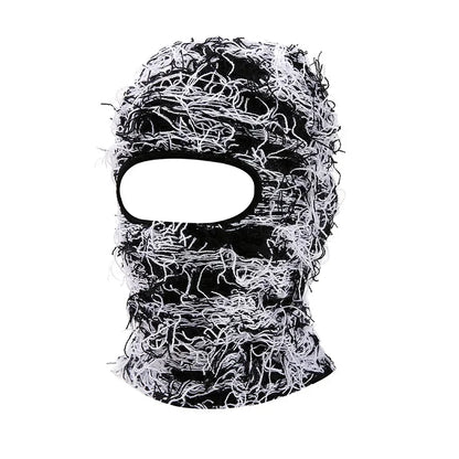 Balaclava Ski Mask – Distressed Knit Full Face Winter Hat