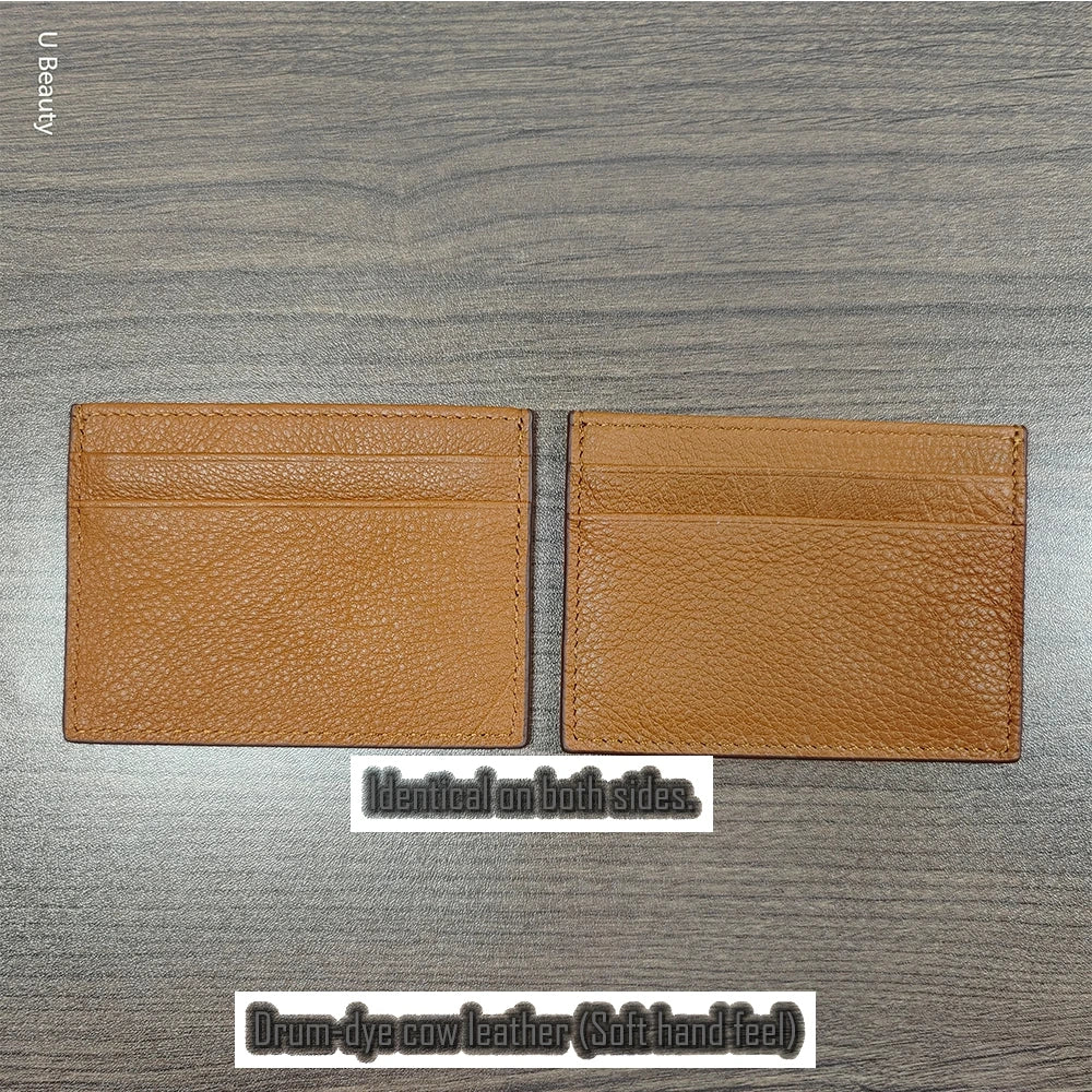 Crocodile Leather Slim Card Wallet – 4-Slot Credit Card Holder for Women