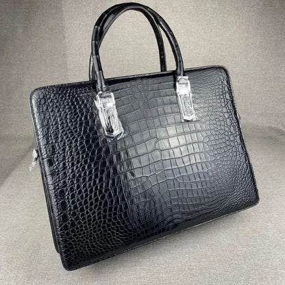 Men's Genuine Crocodile Leather Business Briefcase