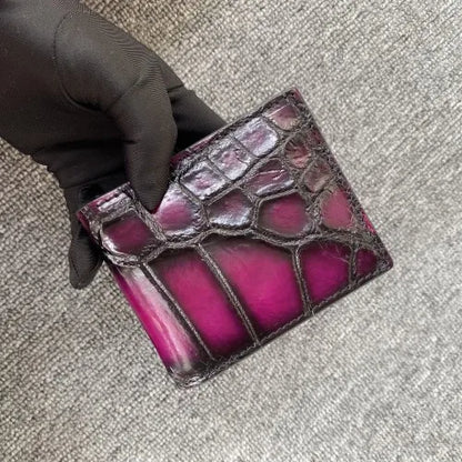 Crocodile Leather Men's Wallet – Luxury Card Holder Money Bag