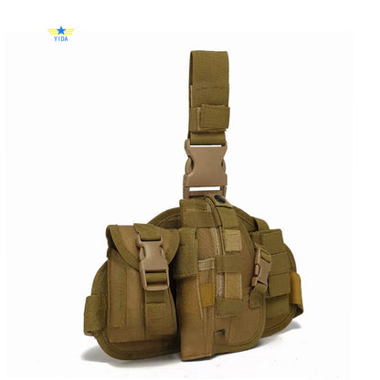 Tactical Drop Leg Holster – MOLLE Thigh Bag & Pouch