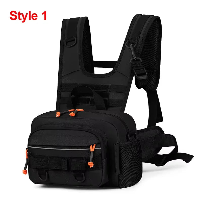 Tactical Fishing Vest Chest Bag – MOLLE Outdoor Pack
