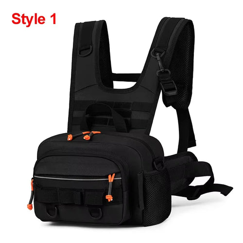 Tactical Fishing Vest Chest Bag – MOLLE Outdoor Pack