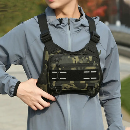 Tactical MOLLE Chest Rig Vest Bag – Airsoft Hunting Shoulder Pack