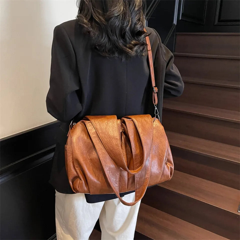 Soft PU Leather Hobo Bag – Women's Crossbody Shoulder Handbag
