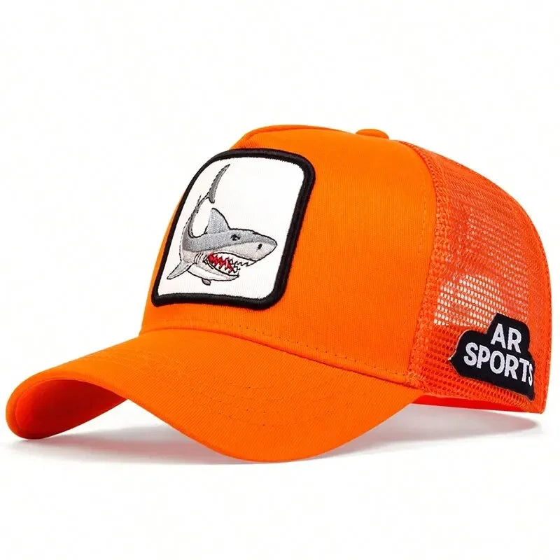 Animal Embroidery Trucker Cap – Mesh Baseball Hat for Men & Women