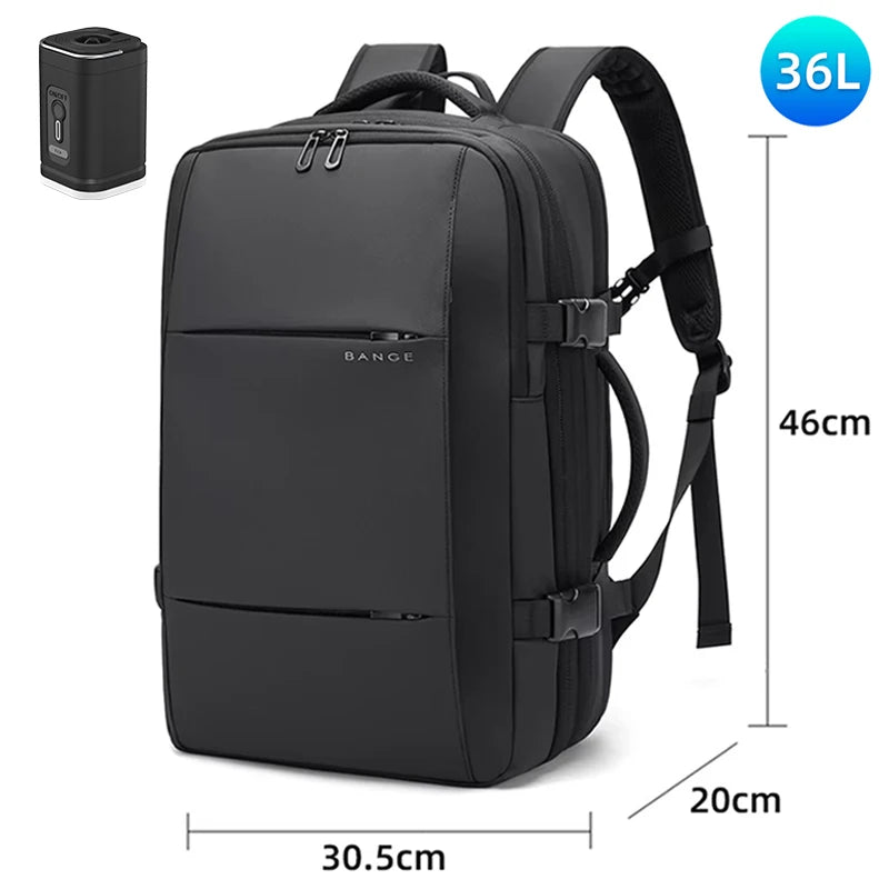 Bange Vacuum Compression Backpack 17" – Expandable Travel & Business Bag