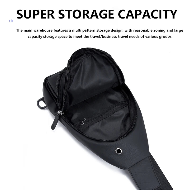 Men's Crossbody Sling Bag for Outdoor, Commuting & Business
