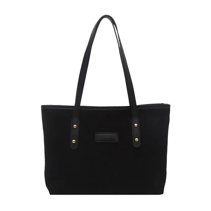 Corduroy Tote Shoulder Bag – Large Capacity Commuter Handbag