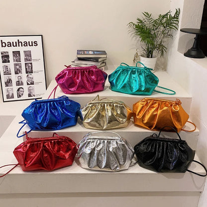 Moods Golden Evening Clutch Bags Women Wedding Dinner Party Crossbody Cloud Bag Luxury Designer