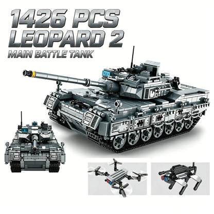 Leopard 2A7 Main Battle Tank Building Blocks Set – 1422 Pcs Military Bricks Model