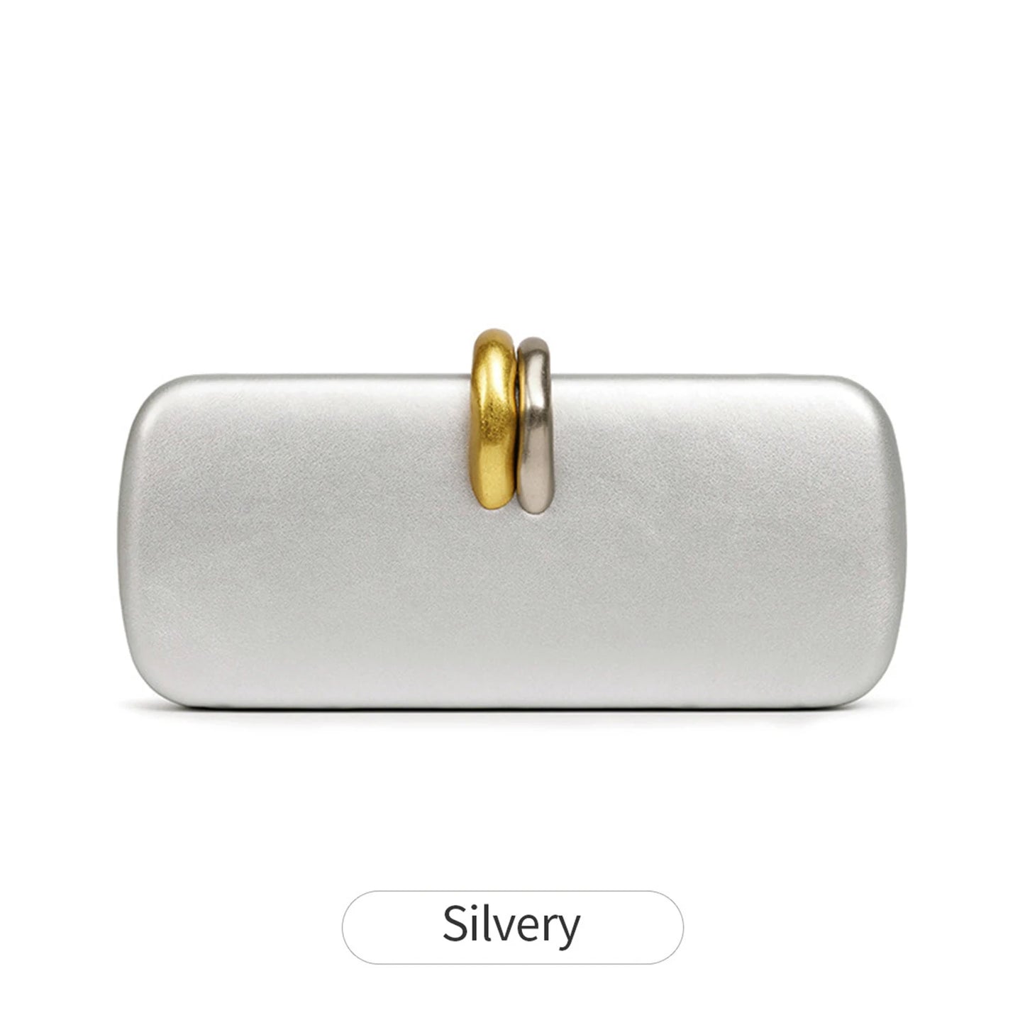 Double Ring Buckle Evening Clutch Bag for Women