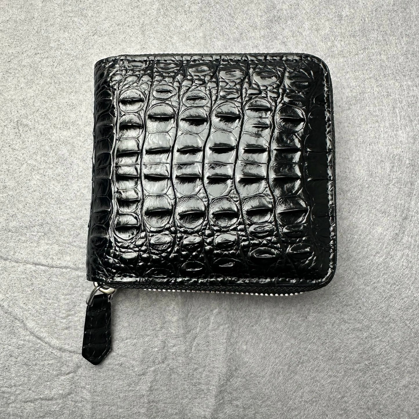 Genuine Crocodile Leather Men's Zip Wallet – Multi-Function Bifold