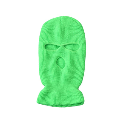 Winter Motorcycle Windproof Full Face Knit Hats Ski Mask Men Warm Wool Balaclava Embroidery Knitted