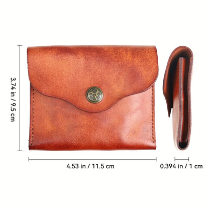 Slim Minimalist Leather Wallet – Handmade Card & Coin Holder for Men & Women