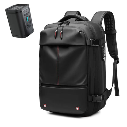 Vacuum Compression Backpack – 17" Laptop, Expandable, Men's Travel
