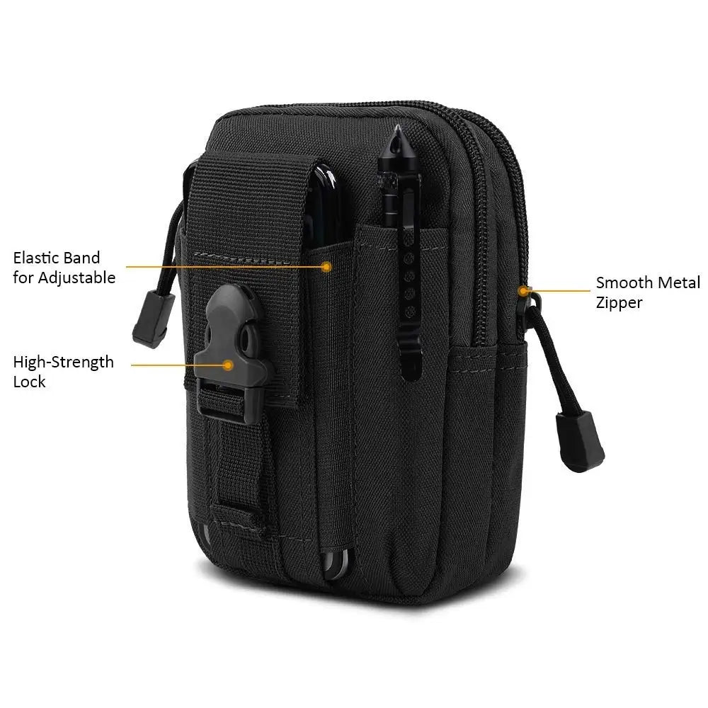 Tactical MOLLE Waist Bag – Military Phone Holster Belt Pouch