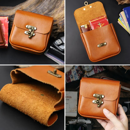 Genuine Leather Belt Bag Waist Pouch for Men