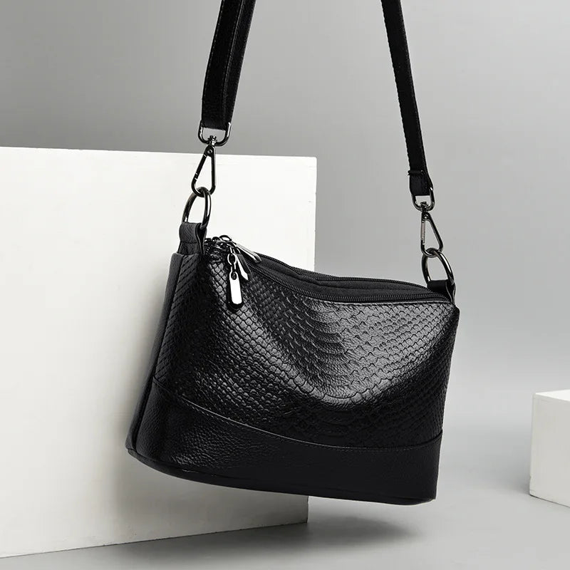 Crocodile Crossbody Bag for Women – Retro PU Leather Shoulder Purse