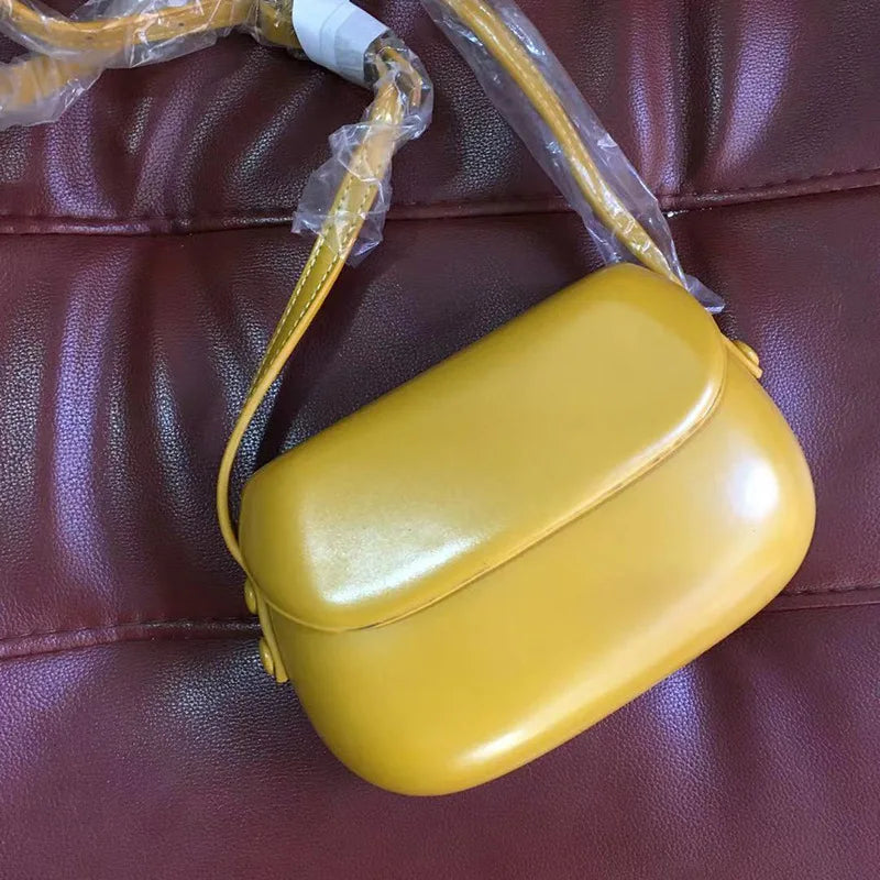 Women Messenger Bag Pu Leather Shiny Shoulder Hard Flip Buckle Mobile Phone Outing Coin Purse