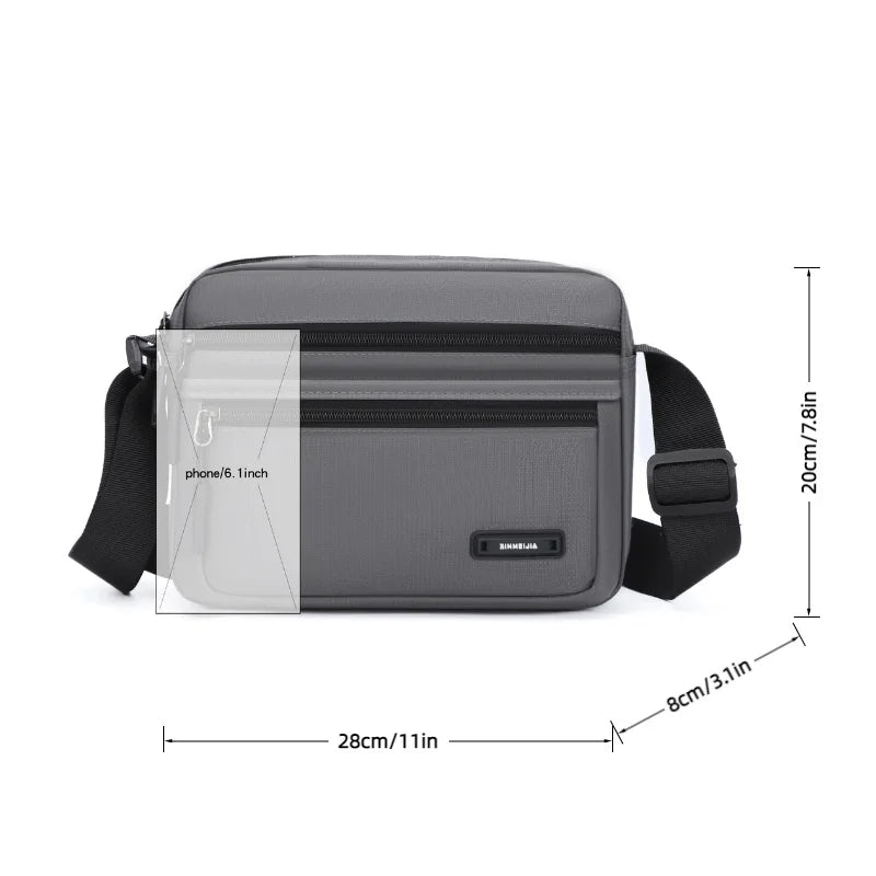 Men's Large Capacity Nylon Crossbody Shoulder Bag
