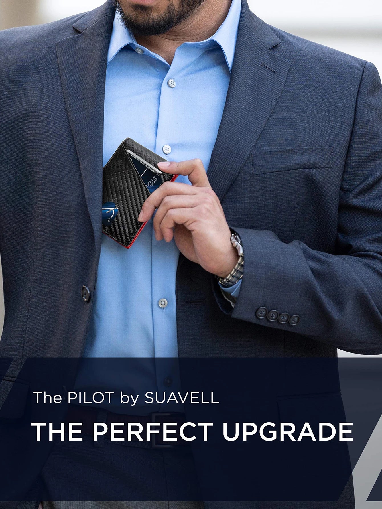 Carbon Fiber Slim Bifold Wallet with Multiple Card Slots
