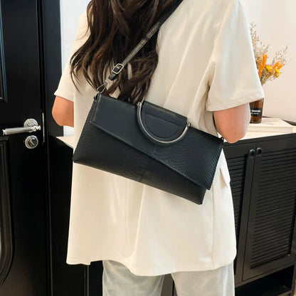 PU Leather Crossbody Clutch Bag – Women's Formal Evening Shoulder Bag