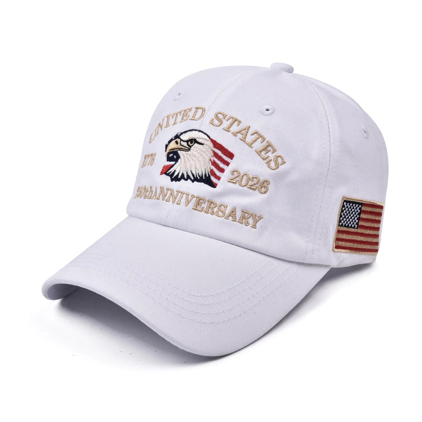 USA 250th Anniversary Baseball Cap – Eagle Embroidery Hat for Men & Women
