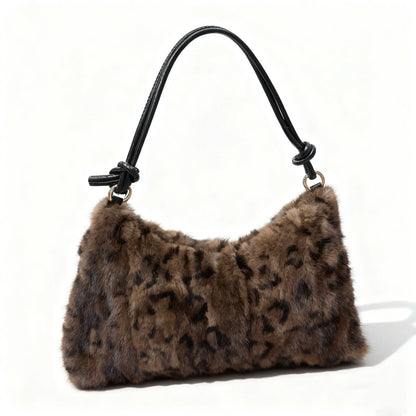 Faux Fur Shoulder Bag – Luxury Women's Crossbody Handbag