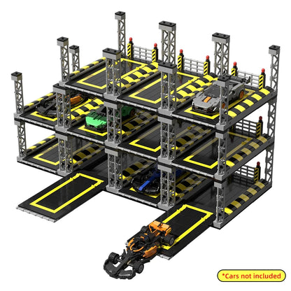 Supercar Garage Building Blocks Parking Lot Display Stand