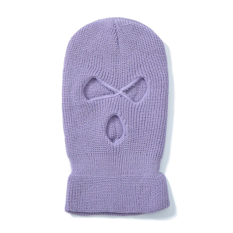 Balaclava Ski Mask 3-Hole Winter Face Cover – Unisex Knit Beanie