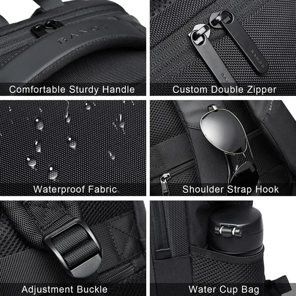Waterproof Laptop Backpack 15.6" with USB Charging Port – Travel Bag