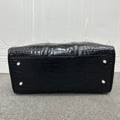 Crocodile Leather Duffle Bag – Luxury Unisex Weekend Travel Bag